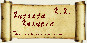 Kajsija Košutić vizit kartica